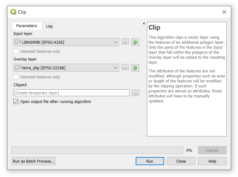 Using the clip algorithm